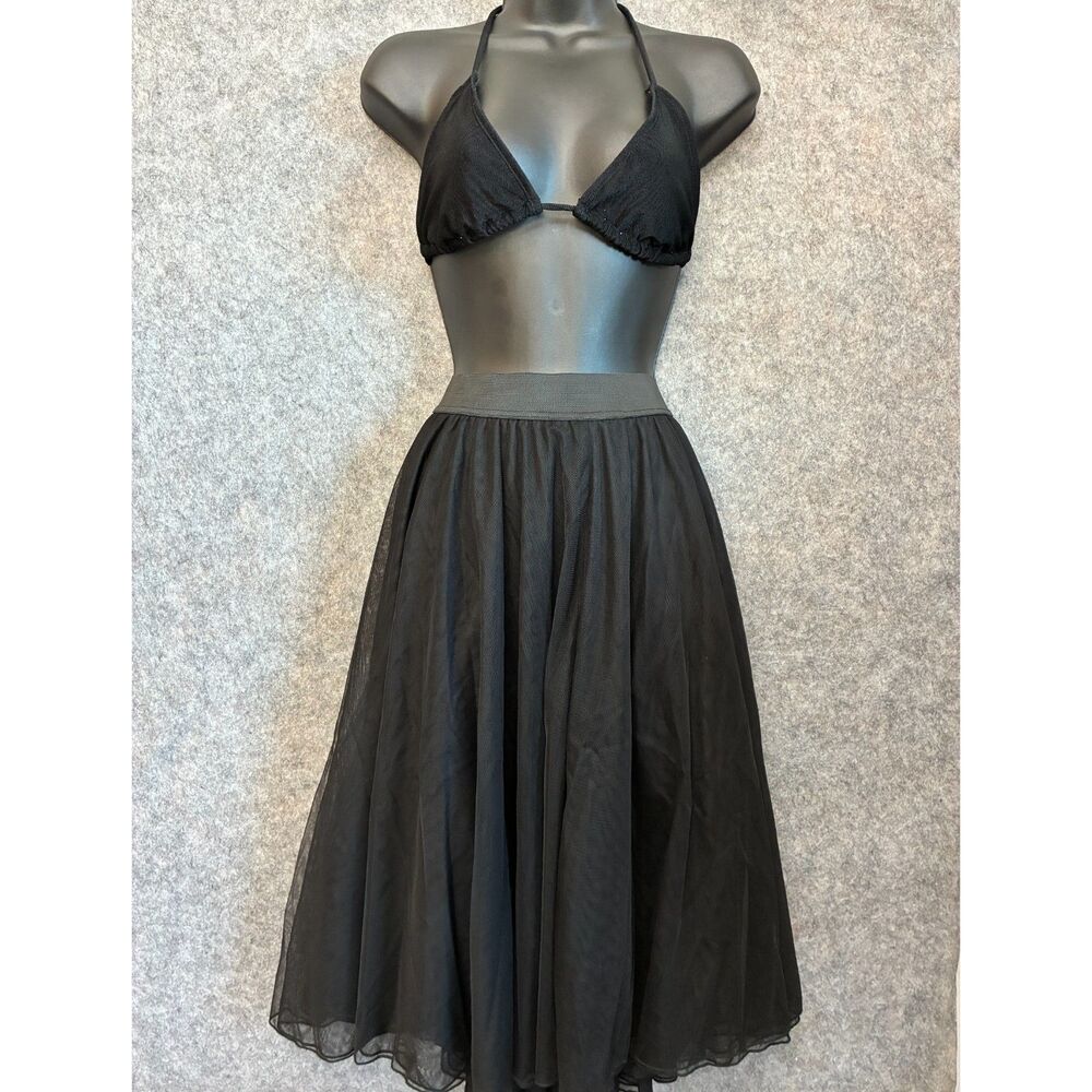 Torrid Black Tulle Midi Skirt Layered Sheer Goth Dark Fairy Plus Size 00 NWT